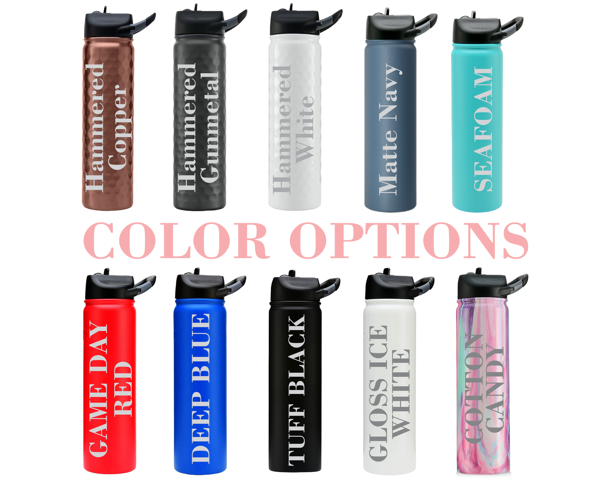20oz Double Wall Flip Top Water Bottle With Straw, Electrician,  Personalized Engraving Included 