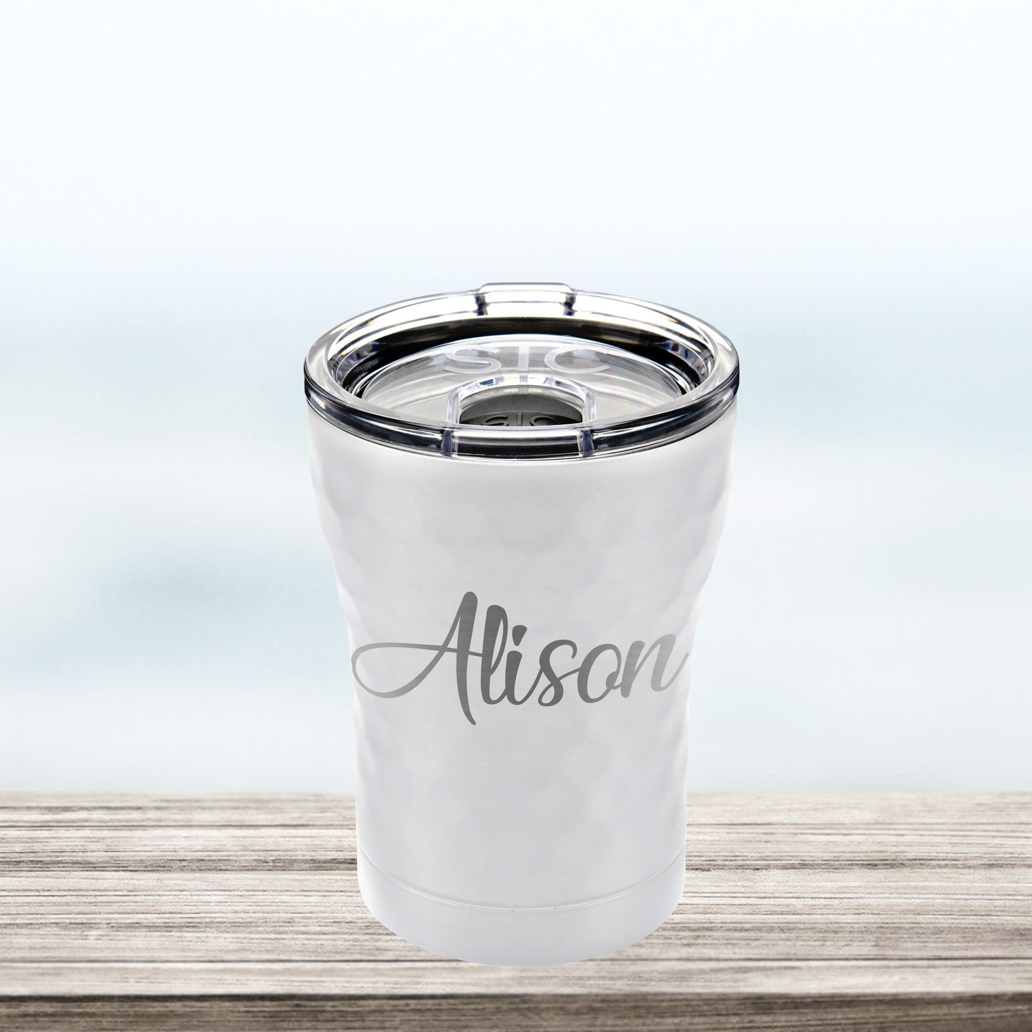 Dover Glass Cup 12-Oz. with Bamboo Lid - Laser-Engraved Personalization  Available