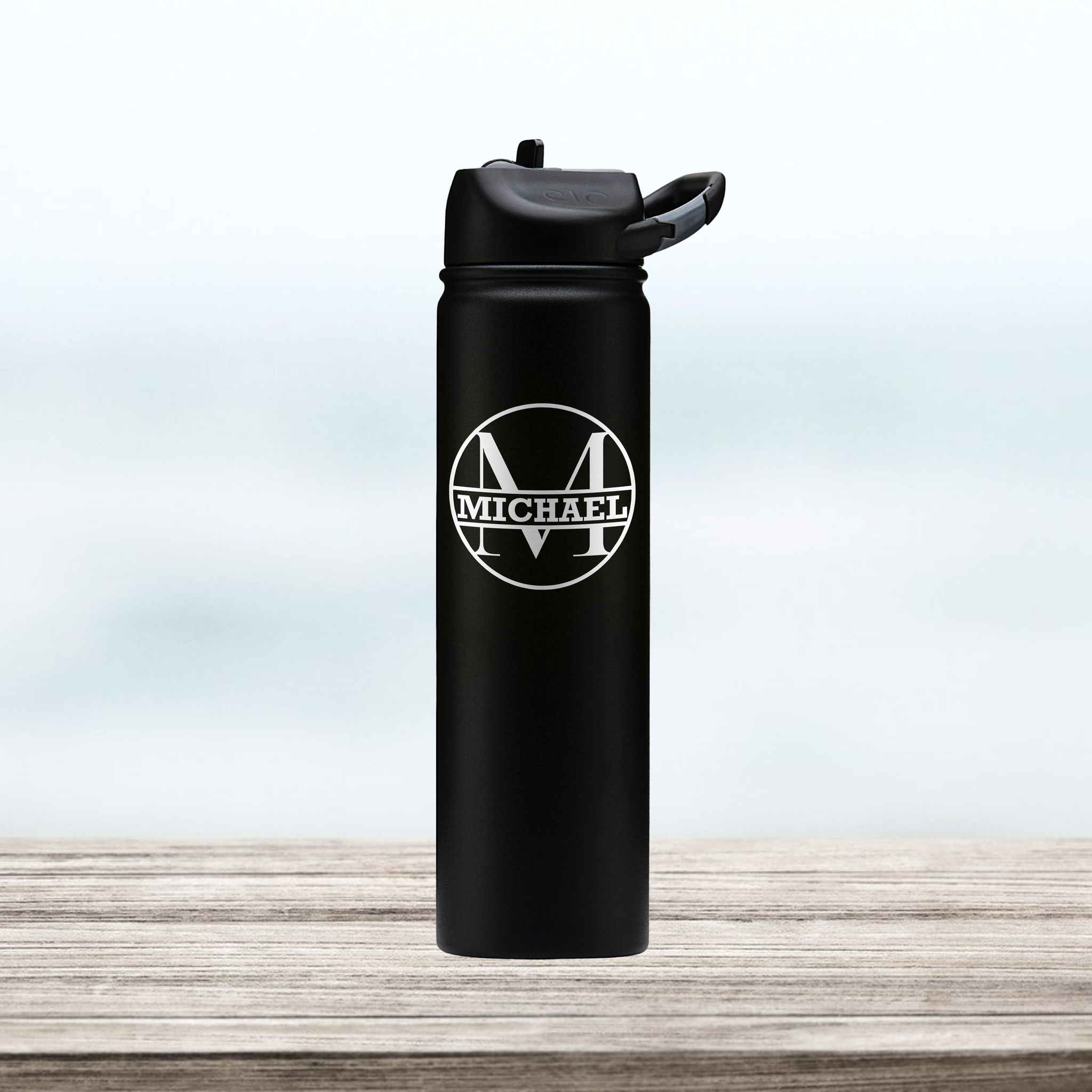 Monogram  Engraved 27 oz Stainless Steel Double-Walled Sports Water B –  Etched Market